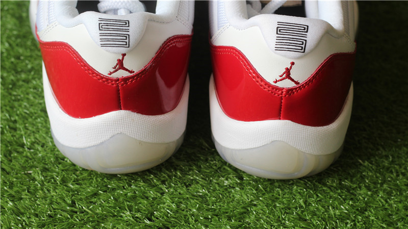 Authentic Air Jordan 11 Low White Varsity Red Cherry